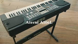 Aiersi Lighting Key 61 Notes Electronic Organ Keyboard A106L [upl. by Ing]