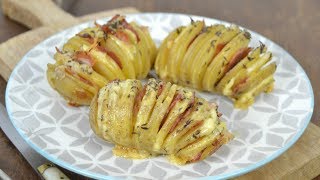 Patatas al horno hasselback con bacon y queso [upl. by Hollington]