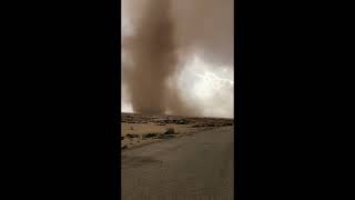 Massive Funnel Cloud Swirls North of Doha During World Cup [upl. by Nahsed]