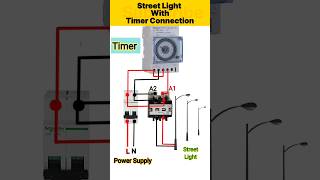 How To Timer Connection With Street Light  Analog Timer  Street Light  Shorts  Viral  Ytshorts [upl. by Norraf]