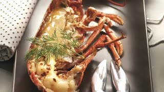 Recette  Homard breton rôti au four au beurre salé des frères Jaguin [upl. by Ainorev]