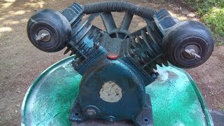 Air Compressor pump Restoration  Air Compressor pump repair and repaint [upl. by Nnav]