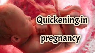 QUICKENING IN PREGNANCY lovemedics [upl. by Lyndes]