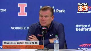 Illinois Basketball Postgame Press Conference EIU season opening win [upl. by Beverly]