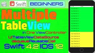 IOS 12 Swift 4 Tutorial  Creating Multiple TableViews in One ViewController [upl. by Llenyl]