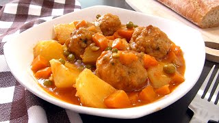 Estofado de Albondigas  Receta de albóndigas ✅ [upl. by Eesak]