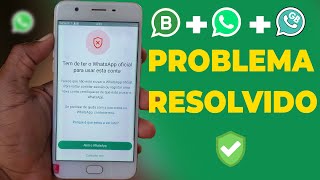 Tem de ter o WhatsApp Oficial para usar esta conta Como Resolver [upl. by Raseta]