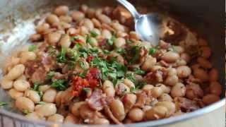 Bacon amp Cranberry Bean Ragout  Fresh Shelling Beans Stewed with Bacon and Herbs [upl. by Farlee]