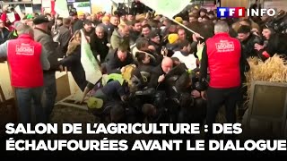 Salon de l’agriculture  des échauffourées avant le dialogue avec Emmanuel Macron [upl. by Eam932]