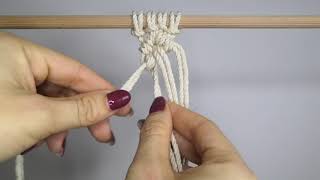 Makramé kezdőknek lépésről lépésre Macrame Tutorial New Braid Pattern [upl. by Aibat]