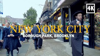 NEW YORK CITY Walking Tour 4K Borough Park Brooklyn  Autumn Walk [upl. by Ikcim]