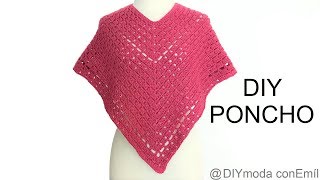 Poncho tejido a crochet para principantes paso a paso [upl. by Serena]