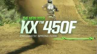 The new Kawasaki KX450F  Pneumatic Spring Fork [upl. by Allekram]