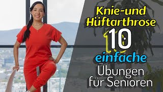 Knieund Hüftarthrose 10 einfache Übungen für Senioren [upl. by Elrak]