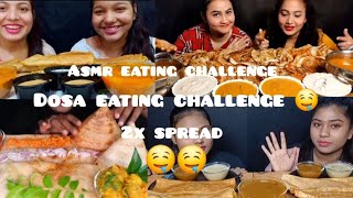 Dosa eating challenge asmr 😋 yummy Dosa competition asmr eating mukbang 🤤 eating mukbang [upl. by Ddahc]