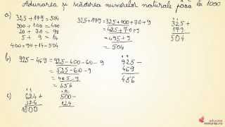 Adunarea si scaderea numerelor naturale pâna la 1 000  Matematica clasa a IIIa [upl. by Aihsital]