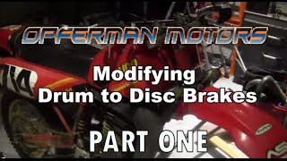 Dirt bike Converting Drum to Disc Brakes Part 1 [upl. by Ellednek]