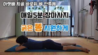 땅콩볼 매일5분 장마사지 엎드려 있기만 했는데 굵은 quot똥quot 시원하게변비쾌변똥배 [upl. by Peugia]