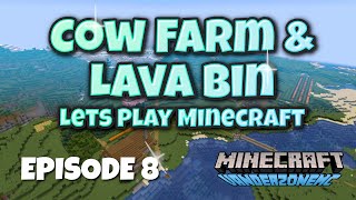 🐮❤️‍🔥Minecraft Lets Play  Cow Farm  Lava Bin  EP8 minecraft letsplay [upl. by Ezmeralda338]