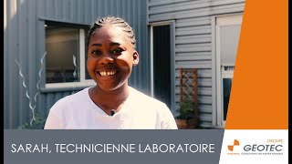 PORTRAIT  Sarah technicienne laboratoire  Groupe Géotec [upl. by Akinam]