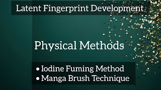 Iodine Fuming Method amp Magna Brush Technique for Latent Fingerprint Development Forensic Science [upl. by Yornoc372]