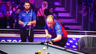 Match 7  Albin OuschanJayson Shaw vs Skyler WoodwardShane Van Boening  2021 Mosconi Cup [upl. by Aynwad]