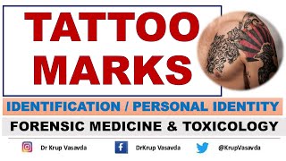 Tattoo Marks  Identification  Dr Krup Vasavda [upl. by Irodim]