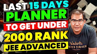 JEE Advanced 2024  NIT to IIT  Do this in Last 15 days to get Under 2000 Rank  Vinay Shur Sir [upl. by Nywnorb592]