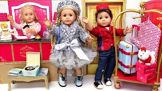 American Girl Doll Hotel Adventure Play Dolls [upl. by Yanetruoc]