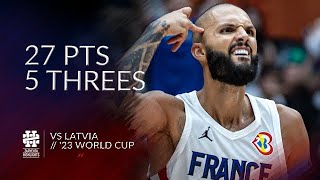 Evan Fournier 27 pts 5 threes vs Latvia World Cup 2023 [upl. by Molohs632]