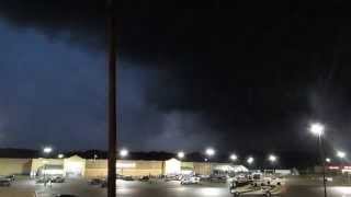 CLOSE UP LIGHTNING takes out SIREN during TORNADO WARNING  FOREST  MS 42814 [upl. by Wilburt]