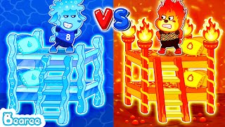 Fire Bunk Bed vs Water Bunk Bed  Kids Learn to Be Best Friends  Kids Education  Bearee Kids Show [upl. by Corie734]