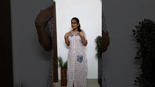 ഒരു Easy Nighty Frock Model Easy Neck Design Latest Nighty Stitching Malayalam shortsfeed shorts [upl. by Boutis141]