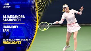 Aliaksandra Sasnovich vs Harmony Tan Highlights  2024 US Open Qualifying Round 1 [upl. by Bacon570]