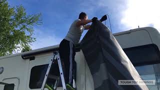 Changing the fabric on a Carefree of Colorado electric patio awning [upl. by Neyuq]