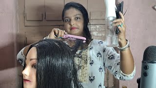 ASMR Hair Salon Roleplay  Haircut Spray Sounds hair Brushing Hair style [upl. by Trudie296]