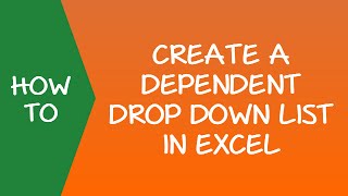 How to Create a Dependent DropDown List in Excel [upl. by Asoral]