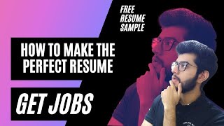 How to Write a Resume  Free Template  Get Jobs  Resume Tips [upl. by Alberik978]