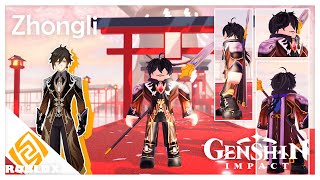 Roblox Zhongli Cosplay Genshin Impact Cosplay on Roblox [upl. by Dierdre954]