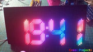 ESP32 DHT11 RTC DS1307 SD Card P4 RGB Led Matrix [upl. by Nyrrat144]