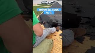 Removing old roofing Felt 🙏🏼 reels roofing roofer construction video [upl. by Ricardo]