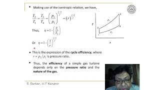 Lecture 17  Gas Turbine Cycle Analysis I [upl. by Einnad]