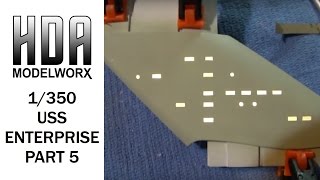 Polar Lights 1350 TOS USS Enterprise Scale Model Build Part 5 [upl. by Kravits178]