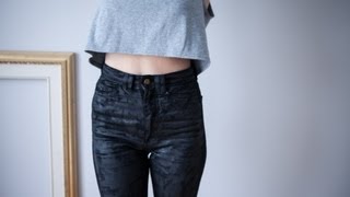 DIY faux waxed denim by Boat People Vintage [upl. by Viquelia]