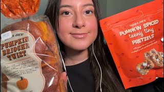 ASMR  Trying Trader Joe’s Fall Snacks 🍁 [upl. by Arvell]