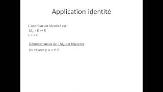 Ensembles et applications partie 17  Application identité [upl. by Helmer]