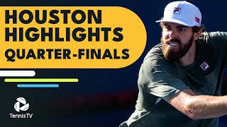 Opelka Meets Brouwer Fritz Isner amp Tiafoe In Action  Houston 2022 Highlights QuarterFinals [upl. by Nospmoht]