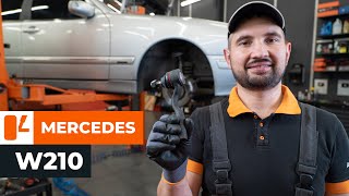 Wie MERCEDES W210 Spurstangenkopf wechseln AUTODOC TUTORIAL [upl. by Schwitzer325]