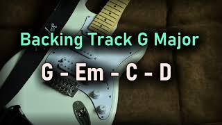 Pop Rock BACKING TRACK G Major  G Em C D  80 BPM  Guitar Backing Track [upl. by Acinoryt]