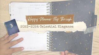 20232024 Celestial Elegance Happy Planner Flip Through [upl. by Ahsenad]